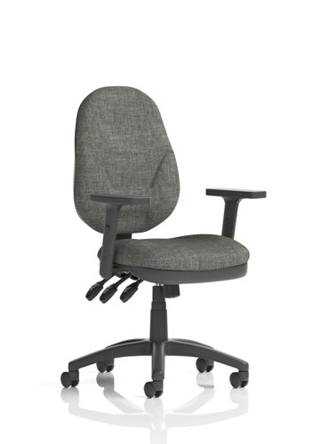 Eclipse XL Lever Task Operator Chair Charcoal With Height Adjustable Arms