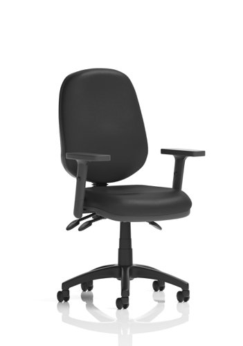 Eclipse III Lever Task Operator Chair Vinyl Black With Height Adjustable Arms