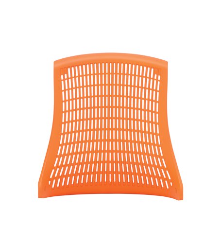Flex Chair Black Frame With Orange Back With Headrest KC0107 Dynamic