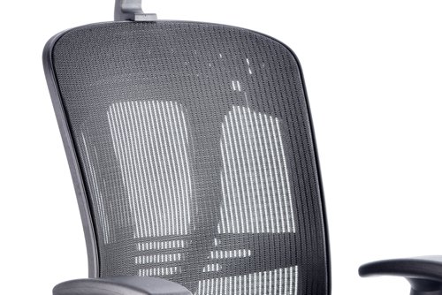 Mirage II Executive Chair Black Mesh With Arms With Headrest