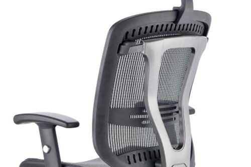 Mirage II Executive Chair Black Mesh With Arms With Headrest
