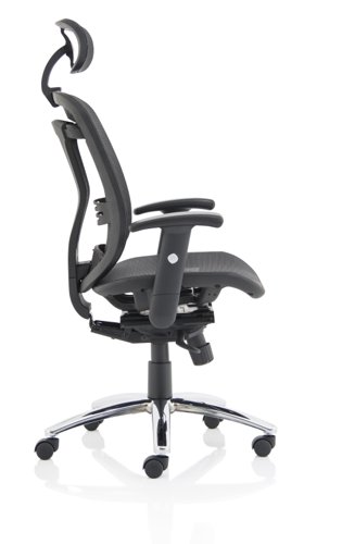 KC0148 Mirage II Executive Chair Black Mesh With Arms With Headrest