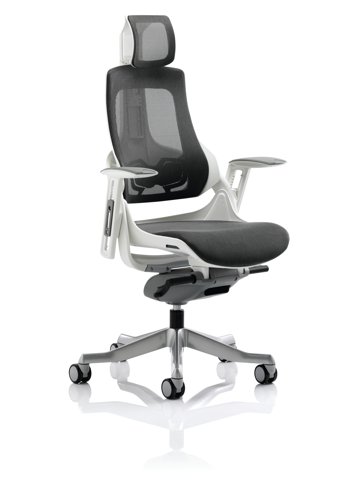 Zure Charcoal Mesh With Arms With Headrest KC0162