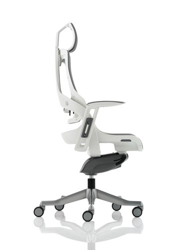 Zure Executive Chair Elastomer Gel Grey With Arms With Headrest  | County Office Supplies