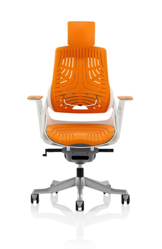 60722DY - Zure Elastomer Gel Orange With Arms With Headrest KC0165