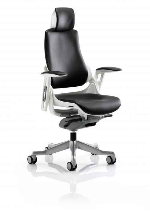 Zure Black Leather With Arms With Headrest KC0166