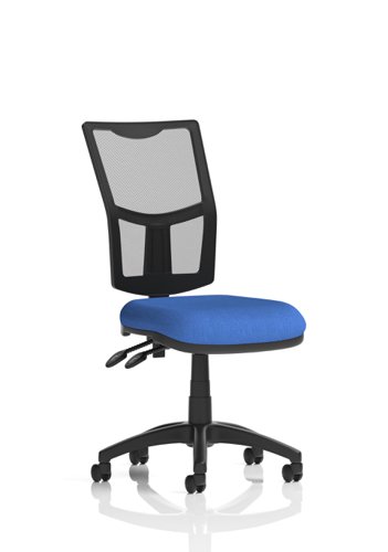 Eclipse II Lever Task Operator Chair Mesh Back With Blue Seat