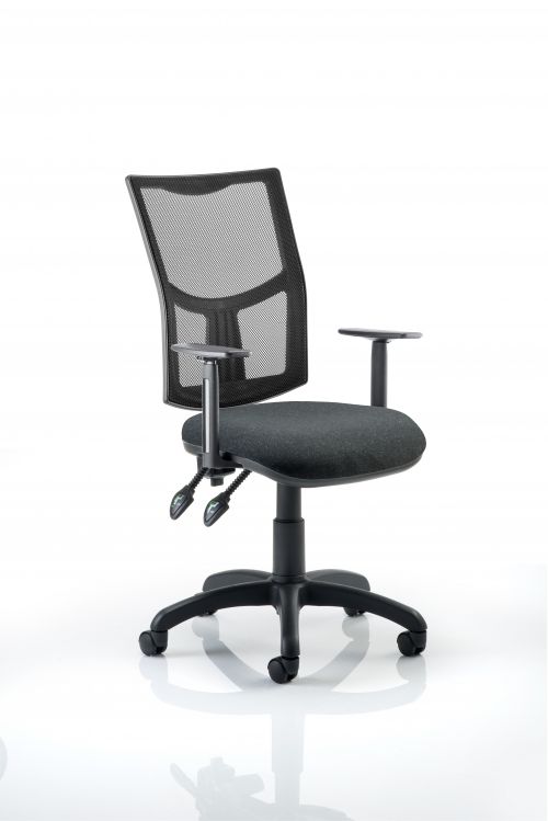 Eclipse II Lever Task Operator Chair Mesh Back With Charcoal Seat With Height Adjustable Arms