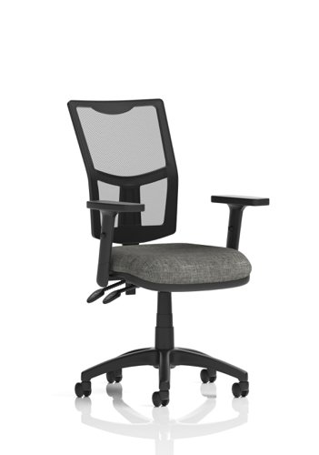 Eclipse Plus II Mesh Chair Charcoal Adjustable Arms KC0174 Office Chairs 59042DY