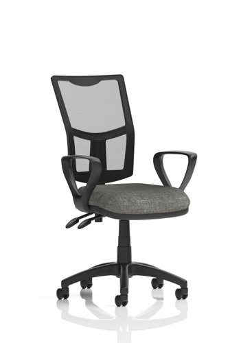 Eclipse Plus II Mesh Chair Charcoal Loop Arms KC0178 59063DY Buy online at Office 5Star or contact us Tel 01594 810081 for assistance