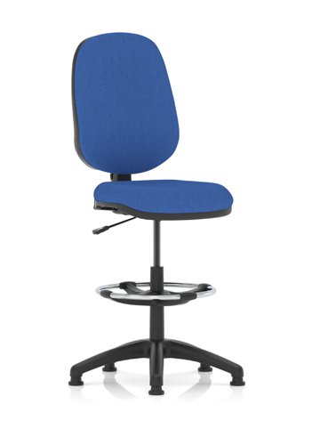 Eclipse I Lever Task Operator Chair Blue With Hi Rise Draughtsman Kit