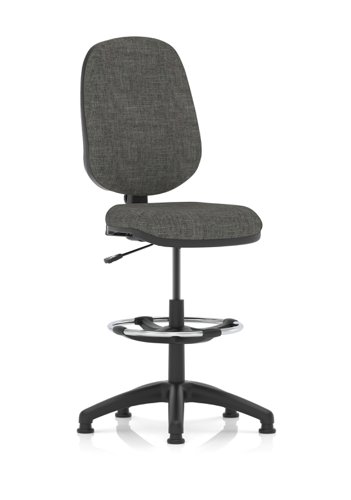 Eclipse Plus I Lever Task Operator Chair Charcoal With High Rise Draughtsman Kit | KC0240 | Dynamic