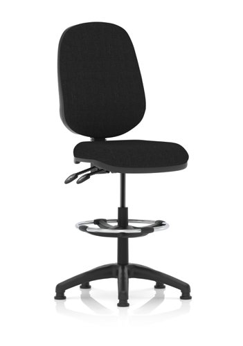Eclipse Plus II Lever Task Operator Chair Black With High Rise Draughtsman Kit