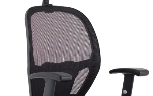 58566DY - Denver Black Mesh Chair With Headrest KC0283