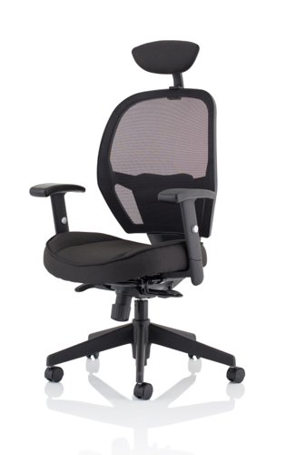 Denver Black Mesh Chair With Headrest KC0283 Dynamic