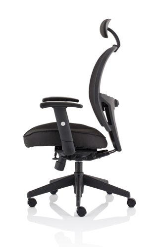 KC0283 Denver Black Mesh Chair With Headrest