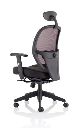 KC0283 Denver Black Mesh Chair With Headrest