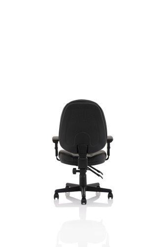 Executive Chair With Height Adjustable Arms, Jackson Black Leather High Back Executive Chair