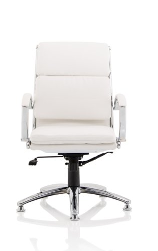 Classic Executive Medium Back Chair White with Chrome Glides KC0293