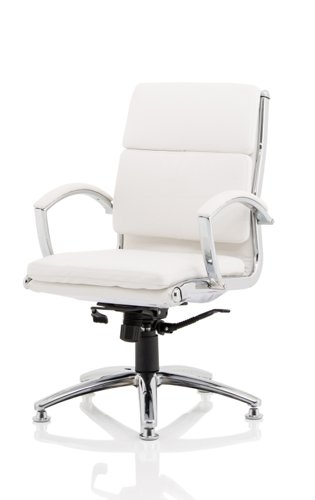 Classic Executive Medium Back Chair White with Chrome Glides KC0293 82181DY