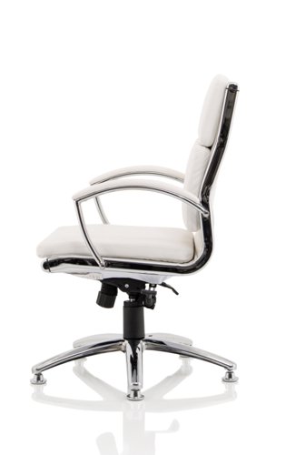 Classic Executive Medium Back Chair White with Chrome Glides KC0293 Office Chairs 82181DY