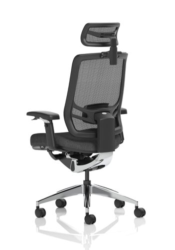 Ergo Click Mesh Back With Headrest Black Fabric Seat | KC0296 | Dynamic