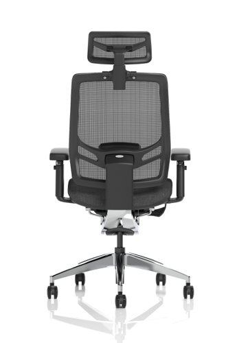 Ergo Click Mesh Back With Headrest Black Fabric Seat