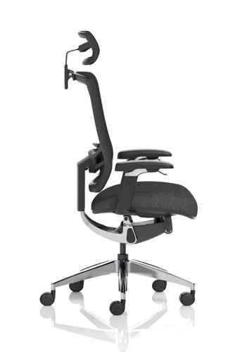 Ergo Click Mesh Back With Headrest Black Fabric Seat