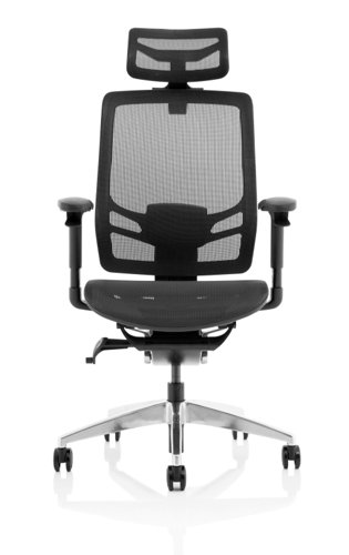 Ergo Click Chair Black Mesh Seat Black Mesh Back with Headrest KC0297