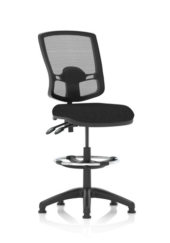 Eclipse Plus II Lever Task Operator Chair Mesh Back Deluxe With Black Seat With Hi RiseDraughtsman Kit