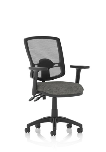 Eclipse Plus II Mesh Deluxe Chair Charcoal Adjustable Arms KC0313 59168DY Buy online at Office 5Star or contact us Tel 01594 810081 for assistance