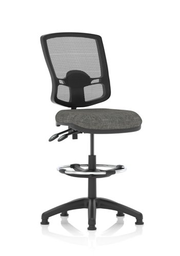Eclipse Plus II Lever Task Operator Chair Mesh Back Deluxe With Charcoal Seat With Hi RiseDraughtsman Kit