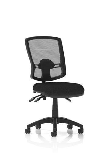 Eclipse Plus III Deluxe Medium Mesh Back Task Operator Office Chair Black Seat Without Arms - KC0398