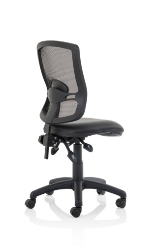 Eclipse Plus 3 Deluxe Mesh Back Chair Black with Soft Bonded Leather Seat KC0425
