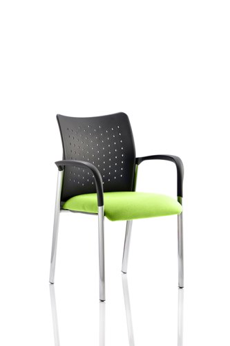 Academy Bespoke Colour Seat With Arms Myrrh Green Visitors Chairs KCUP0002