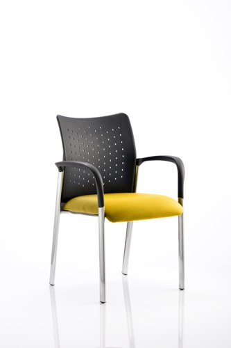 Academy Bespoke Colour Seat With Arms Senna Yellow Visitors Chairs KCUP0005