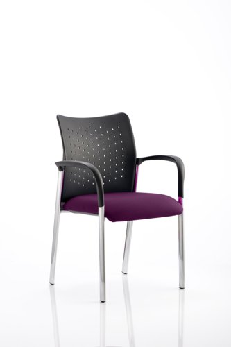Academy Bespoke Colour Seat With Arms Tansy Purple Visitors Chairs KCUP0008