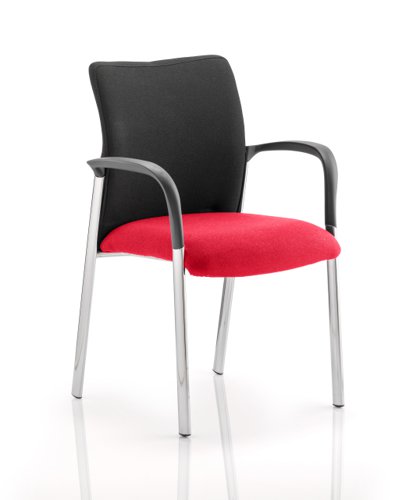 KCUP0025 Academy Black Fabric Back Bespoke Colour Seat With Arms Bergamot Cherry