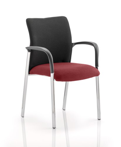 KCUP0030 Academy Black Fabric Back Bespoke Colour Seat With Arms Ginseng Chilli