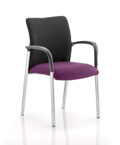 KCUP0032 Academy Black Fabric Back Bespoke Colour Seat With Arms Tansy Purple