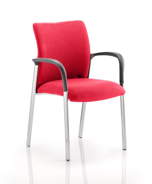 Academy Bespoke Colour Fabric Back And Bespoke Colour Seat With Arms Post Box Red