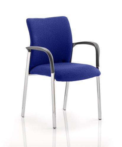 Academy Fully Bespoke Fabric Chair with Arms Stevia Blue KCUP0035 Visitors Chairs 80375DY