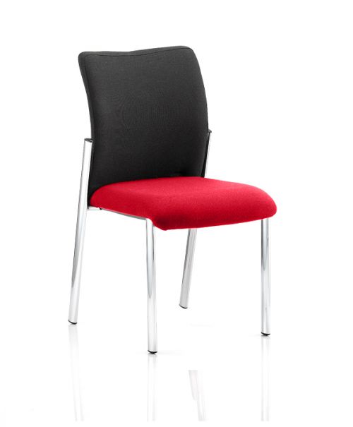 Academy Black Fabric Back Bespoke Colour Seat Without Arms Post Box Red