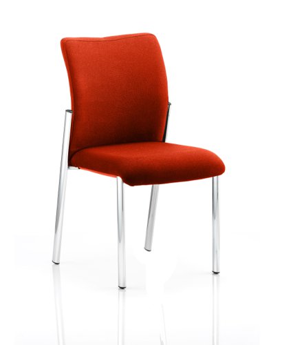 Academy Bespoke Colour Fabric Back With Bespoke Colour Seat Without Arms Tabasco Orange Visitors Chairs KCUP0052