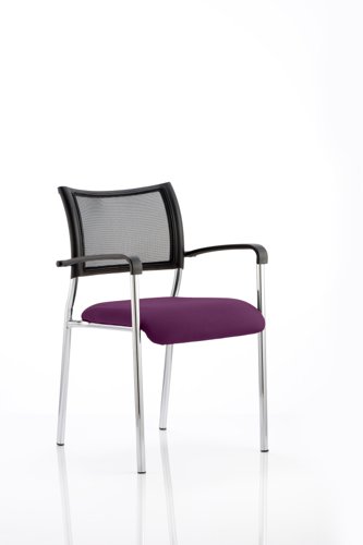 Brunswick Bespoke Colour Seat Chrome Frame Tansy Purple Visitors Chairs KCUP0080