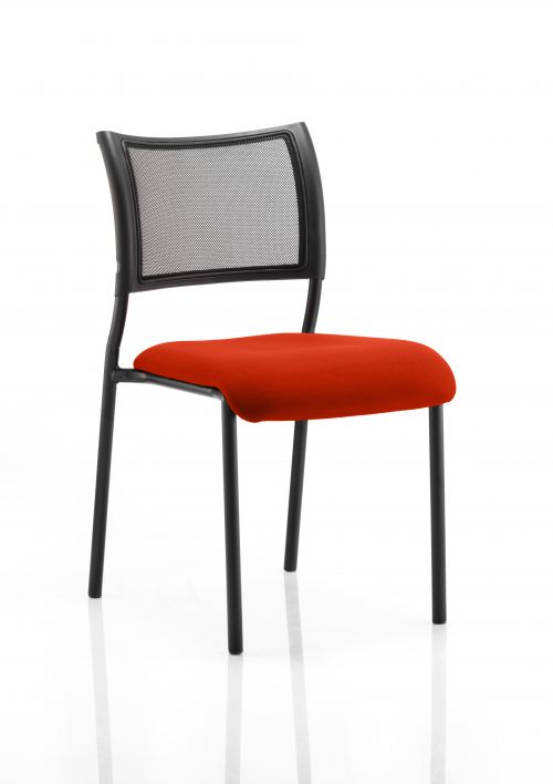 Brunswick No Arm Bespoke Colour Seat Black Frame Tabasco Red