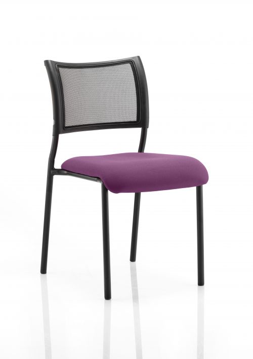 Brunswick No Arm Bespoke Colour Seat Black Frame Purple