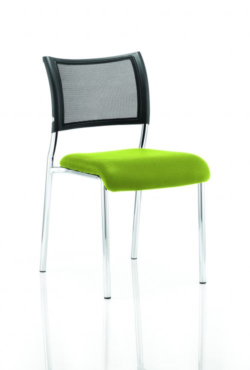 Brunswick No Arm Bespoke Colour Seat Chrome Frame Myrrh Green