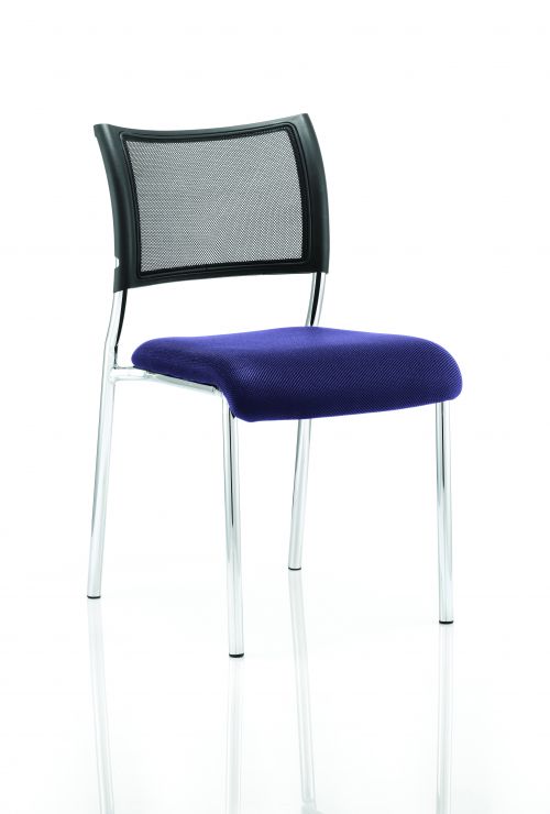 Brunswick No Arm Bespoke Colour Seat Chrome Frame Admiral Blue