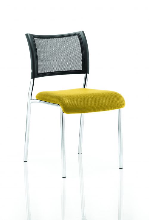 Brunswick No Arm Bespoke Colour Seat Chrome Frame Yellow